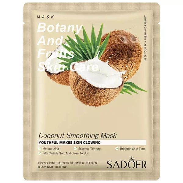 SADOER Moisturizing face sheet mask with coconut extract